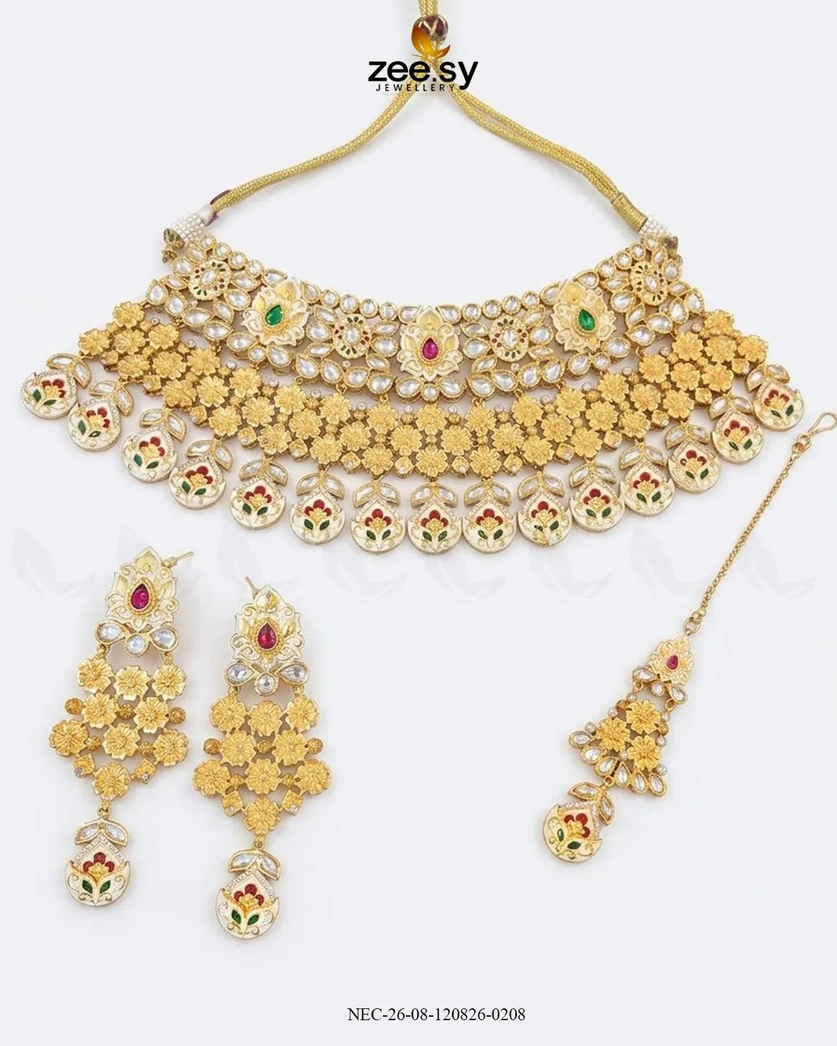 Meher Kundan Meenakari Bridal Set