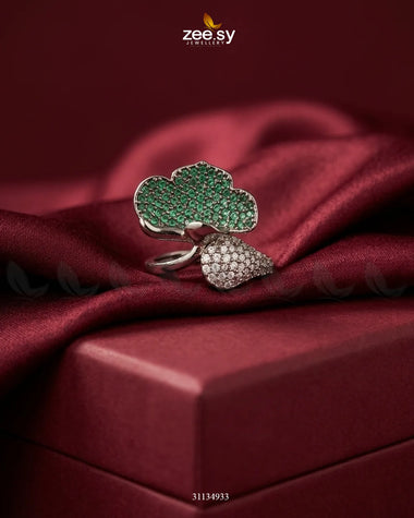 Metallic Statement Gemstone Ring