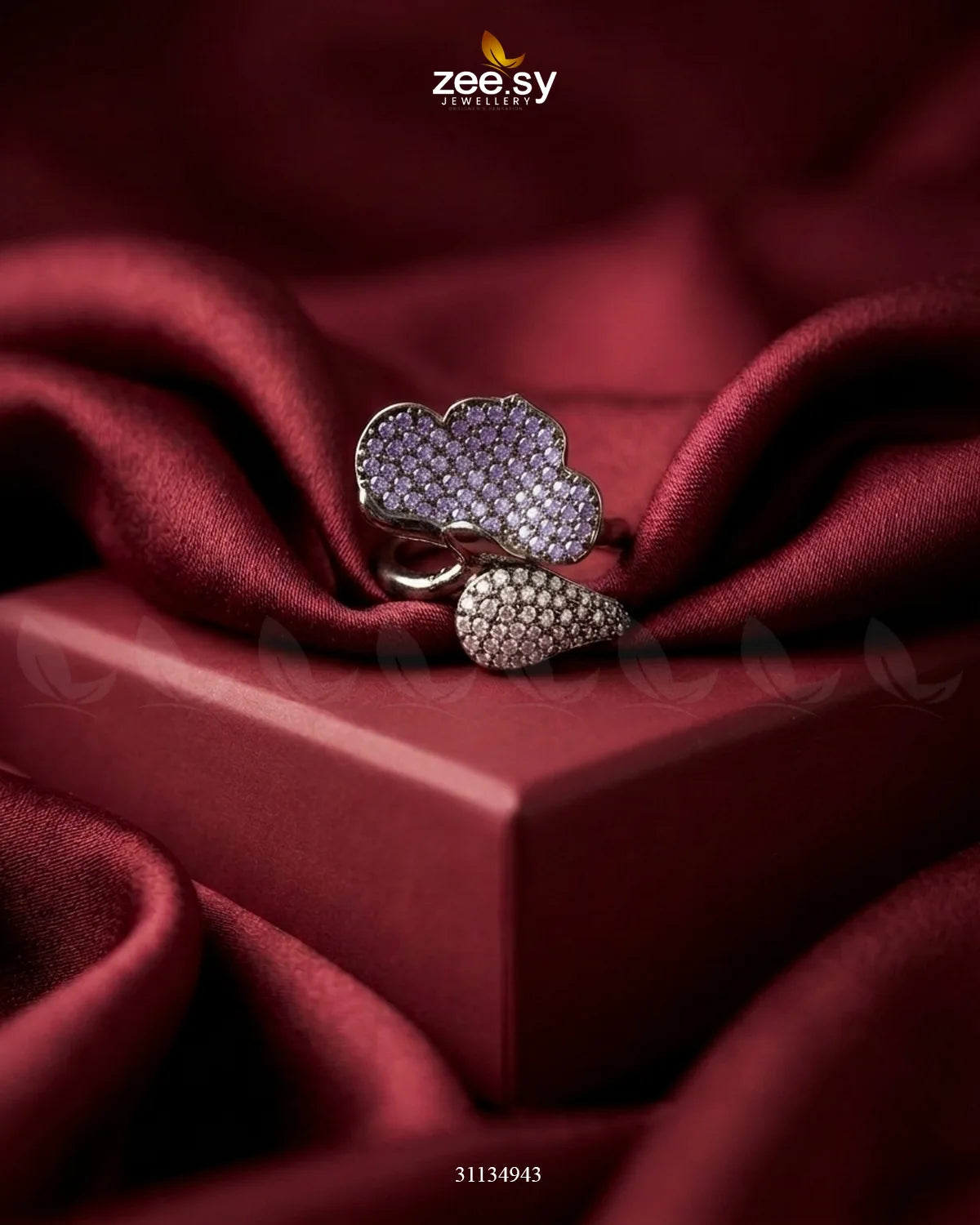 Metallic Statement Gemstone Ring