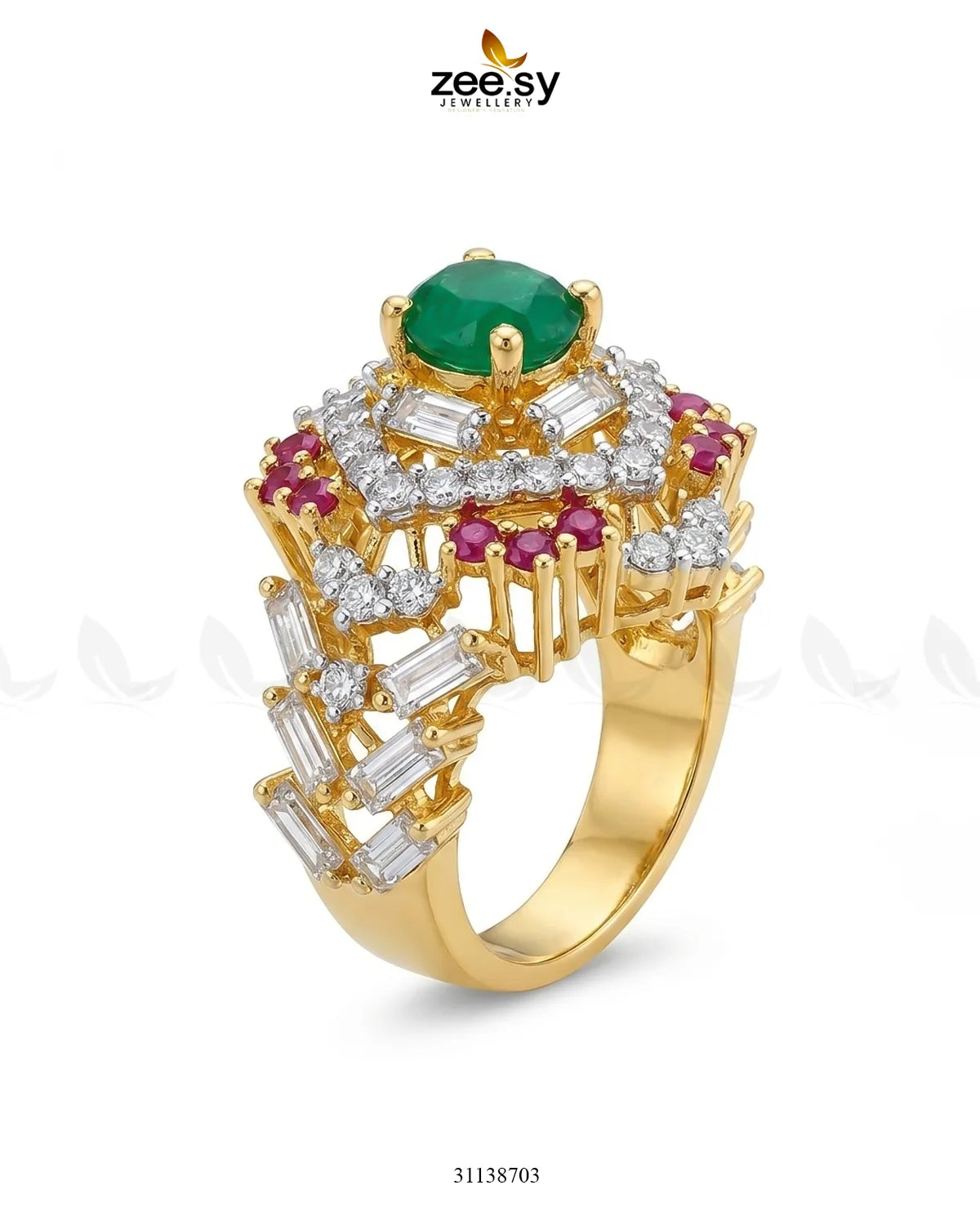 Midnight Majesty Halo Ring Finger Ring - Zeesy Jewellery Pakistan | Premium Artificial & Imitation Jewellery
