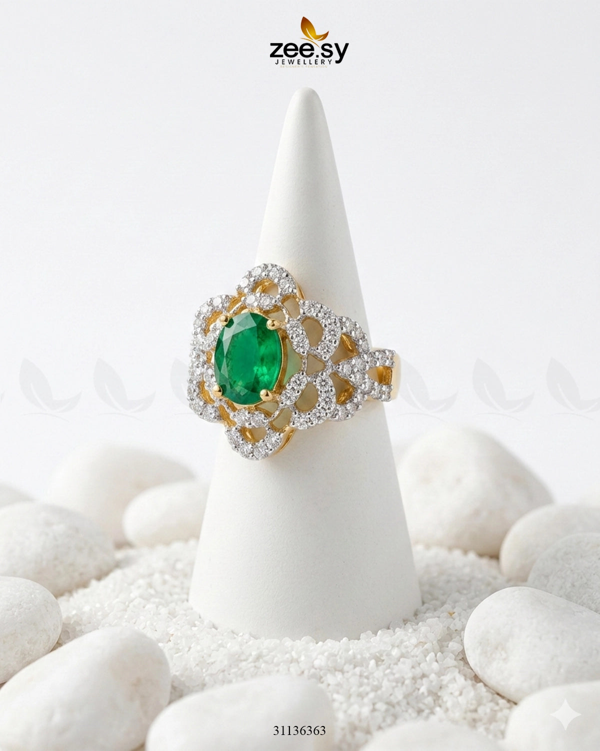 Midnight Star Oval Stone Ring Finger Ring - Zeesy Jewellery Pakistan | Premium Artificial & Imitation Jewellery