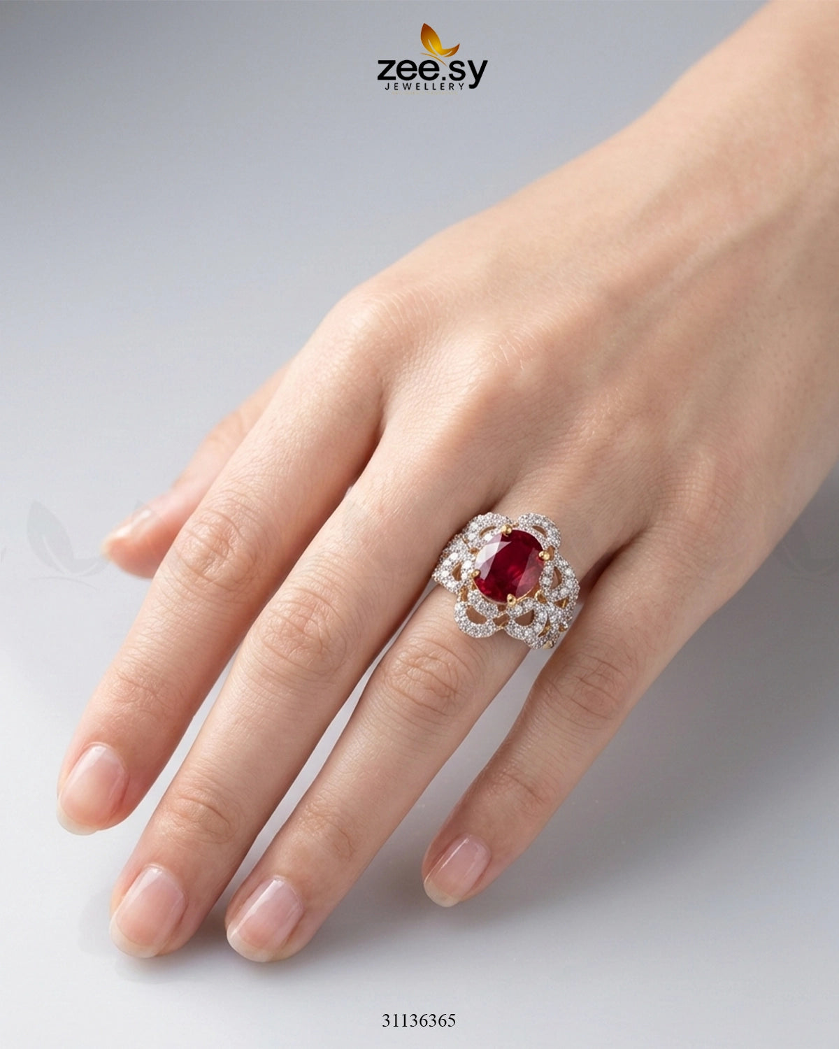 Midnight Star Oval Stone Ring Finger Ring - Zeesy Jewellery Pakistan | Premium Artificial & Imitation Jewellery
