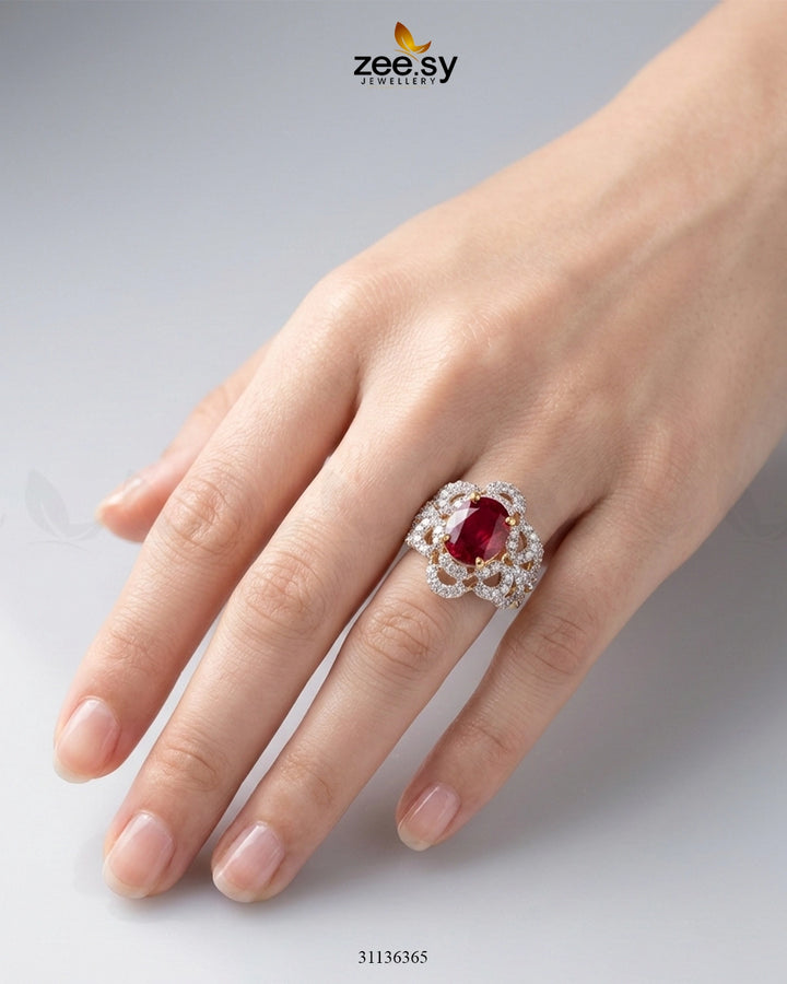 Midnight Star Oval Stone Ring Finger Ring - Zeesy Jewellery Pakistan | Premium Artificial & Imitation Jewellery