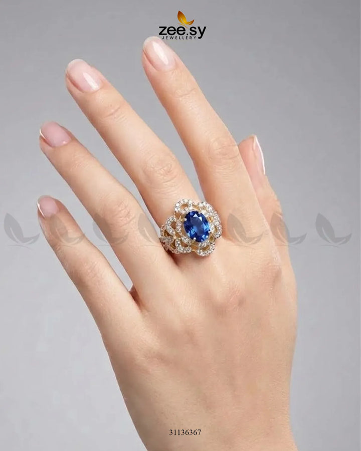 Midnight Star Oval Stone Ring Rings - Zeesy Jewellery Pakistan | Premium Artificial & Imitation Jewellery