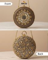 Midnight Sunburst Floral Ball Bag - Zeesy Jewellery