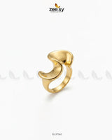 Milanese Gilded Molten Wave Ring Finger Ring - Zeesy Jewellery Pakistan | Premium Artificial & Imitation Jewellery