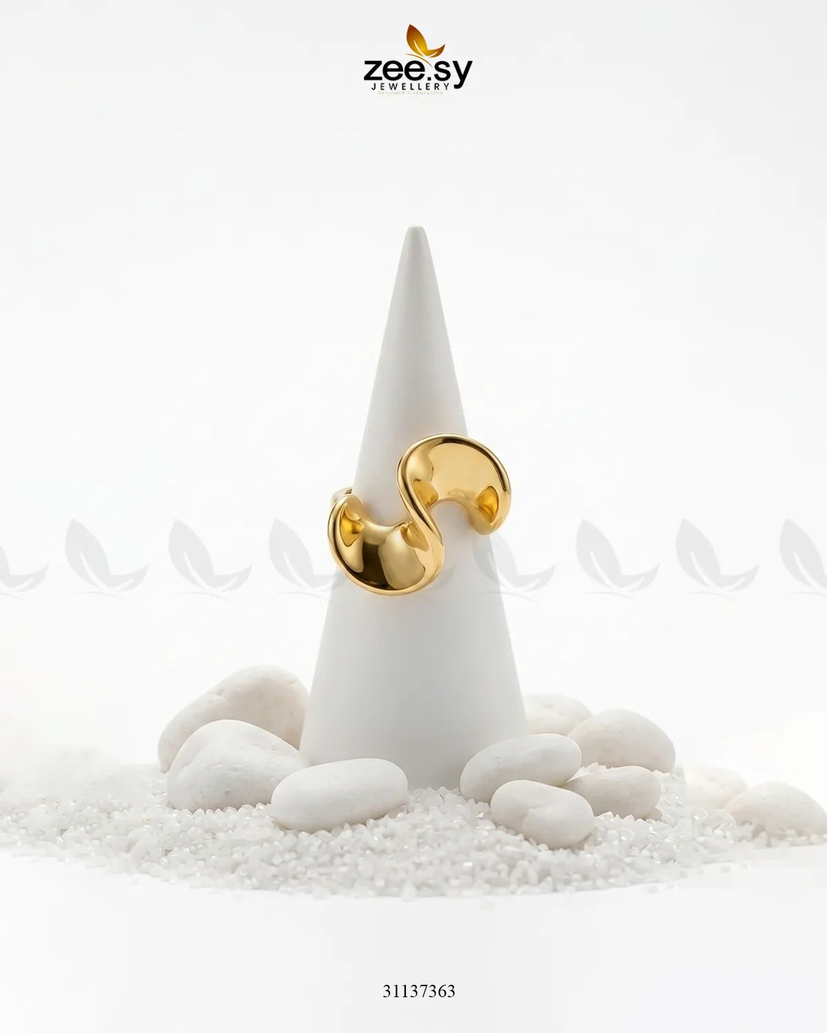 Milanese Gilded Molten Wave Ring Finger Ring - Zeesy Jewellery Pakistan | Premium Artificial & Imitation Jewellery