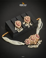 Mimosa Necklace Set Fuchsia - Zeesy Jewellery