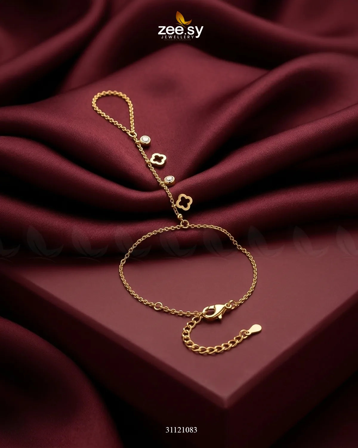 Minimalist Hath Phool Style Bracelet Bracelet - Zeesy Jewellery Pakistan | Premium Artificial & Imitation Jewellery