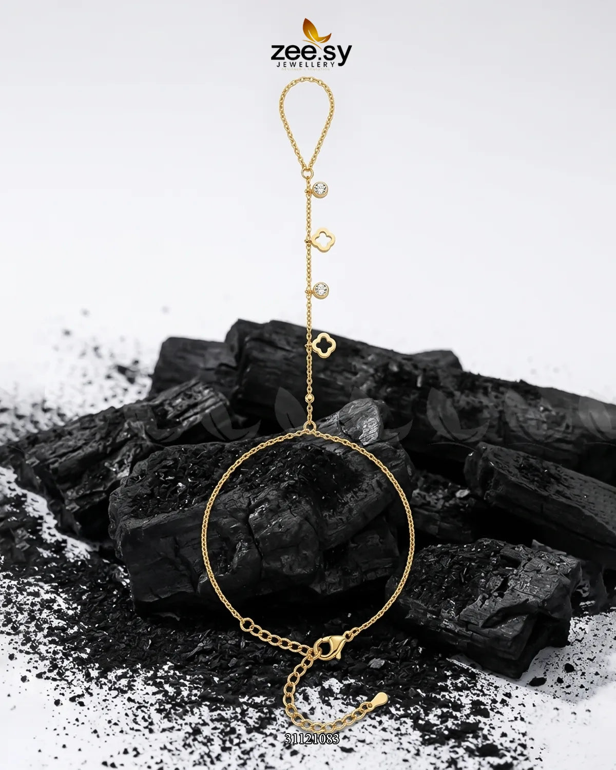 Minimalist Hath Phool Style Bracelet Bracelet - Zeesy Jewellery Pakistan | Premium Artificial & Imitation Jewellery