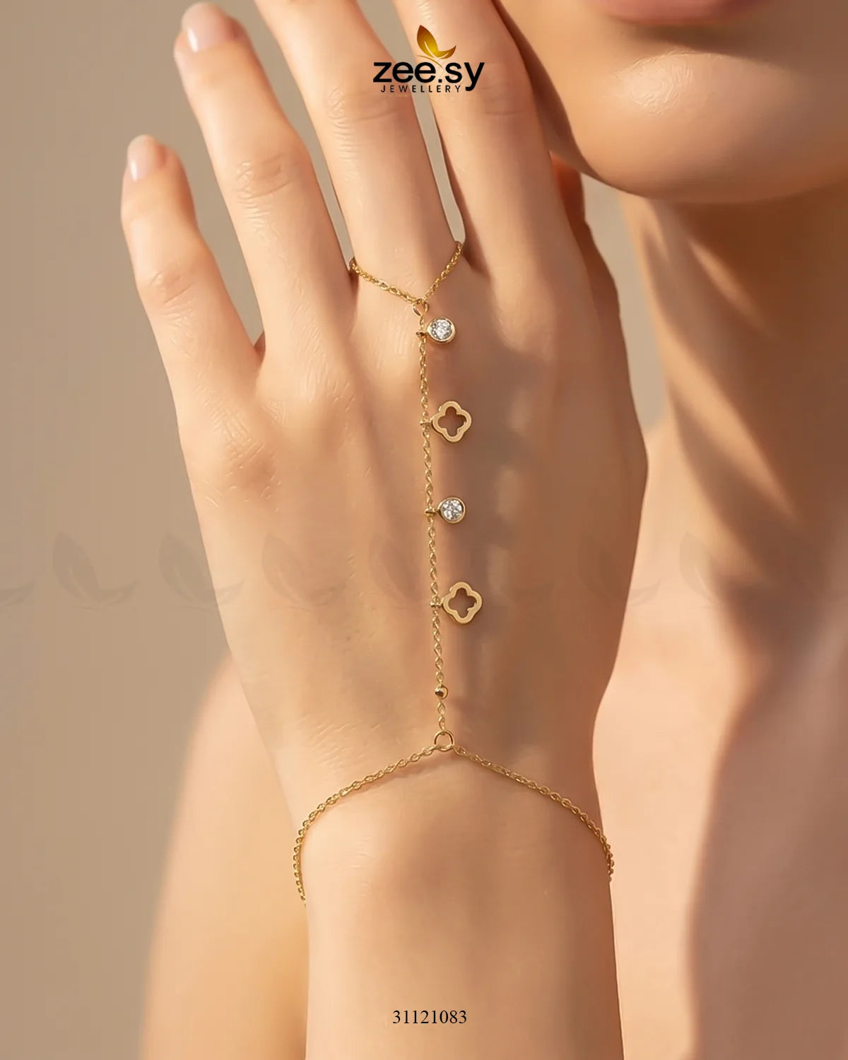 Minimalist Hath Phool Style Bracelet Bracelet - Zeesy Jewellery Pakistan | Premium Artificial & Imitation Jewellery