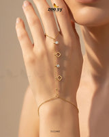 Minimalist Hath Phool Style Bracelet Bracelet - Zeesy Jewellery Pakistan | Premium Artificial & Imitation Jewellery