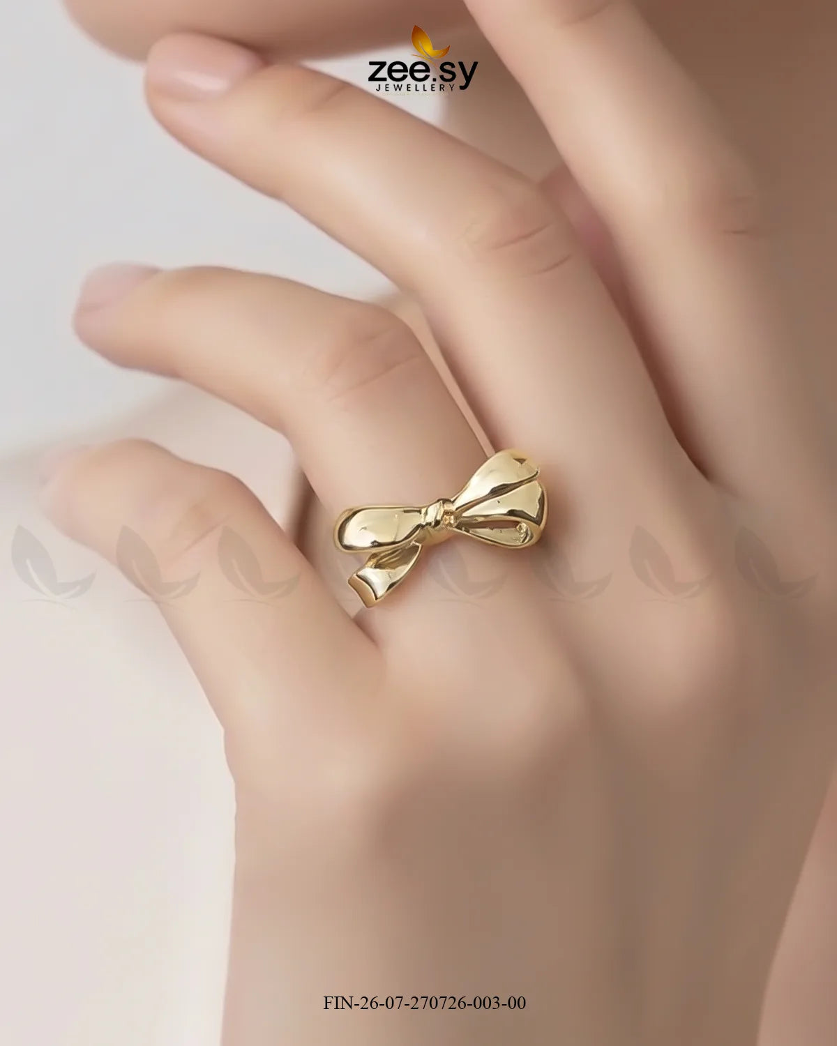 Minimalist Tied Ribbon Ring Finger Ring - Zeesy Jewellery Pakistan | Premium Artificial & Imitation Jewellery