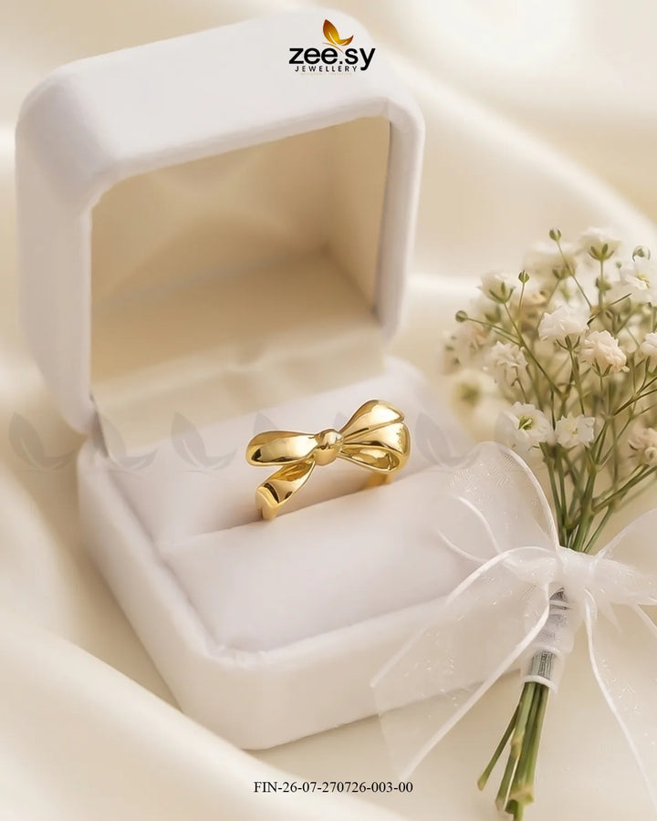 Minimalist Tied Ribbon Ring Finger Ring - Zeesy Jewellery Pakistan | Premium Artificial & Imitation Jewellery