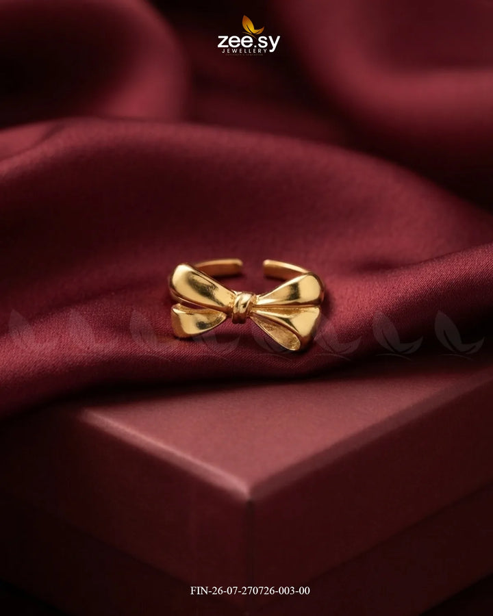 Minimalist Tied Ribbon Ring Finger Ring - Zeesy Jewellery Pakistan | Premium Artificial & Imitation Jewellery
