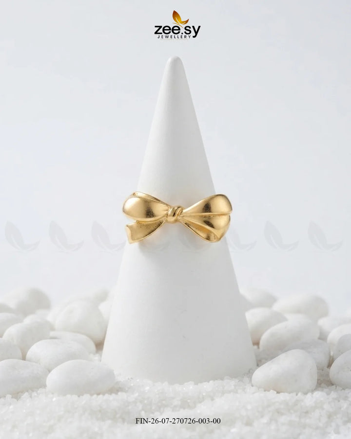 Minimalist Tied Ribbon Ring Finger Ring - Zeesy Jewellery Pakistan | Premium Artificial & Imitation Jewellery