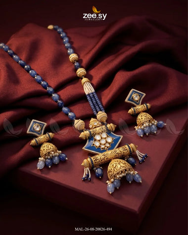 Mira Long Beaded Malla Set