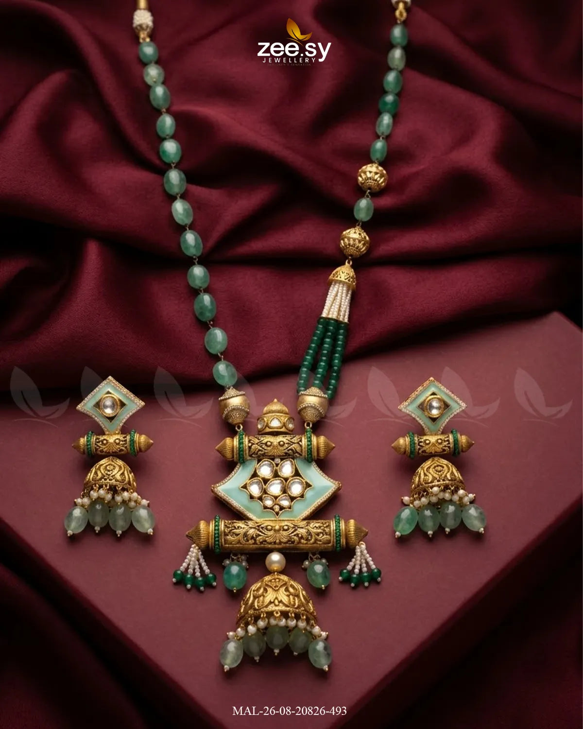 Mira Long Beaded Malla Set