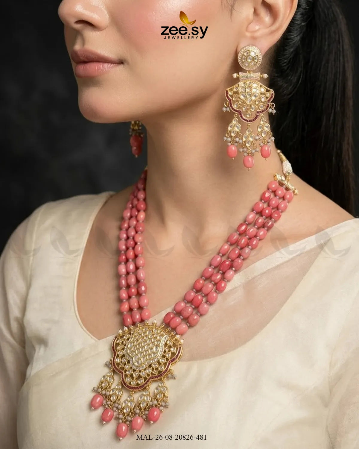 Mira Pearl Drop Malla Set