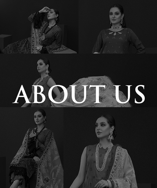 About Us banner showcasing women wearing elegant jewelry designs, representing luxury brand identity
