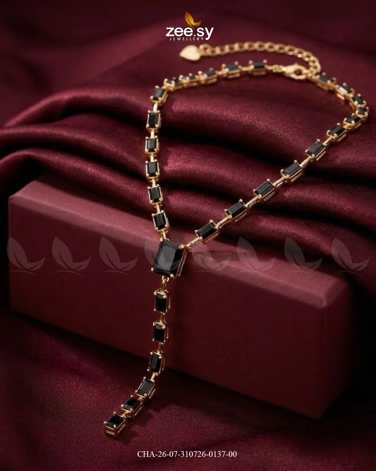 Modern Baguette Gemstone Y Chain