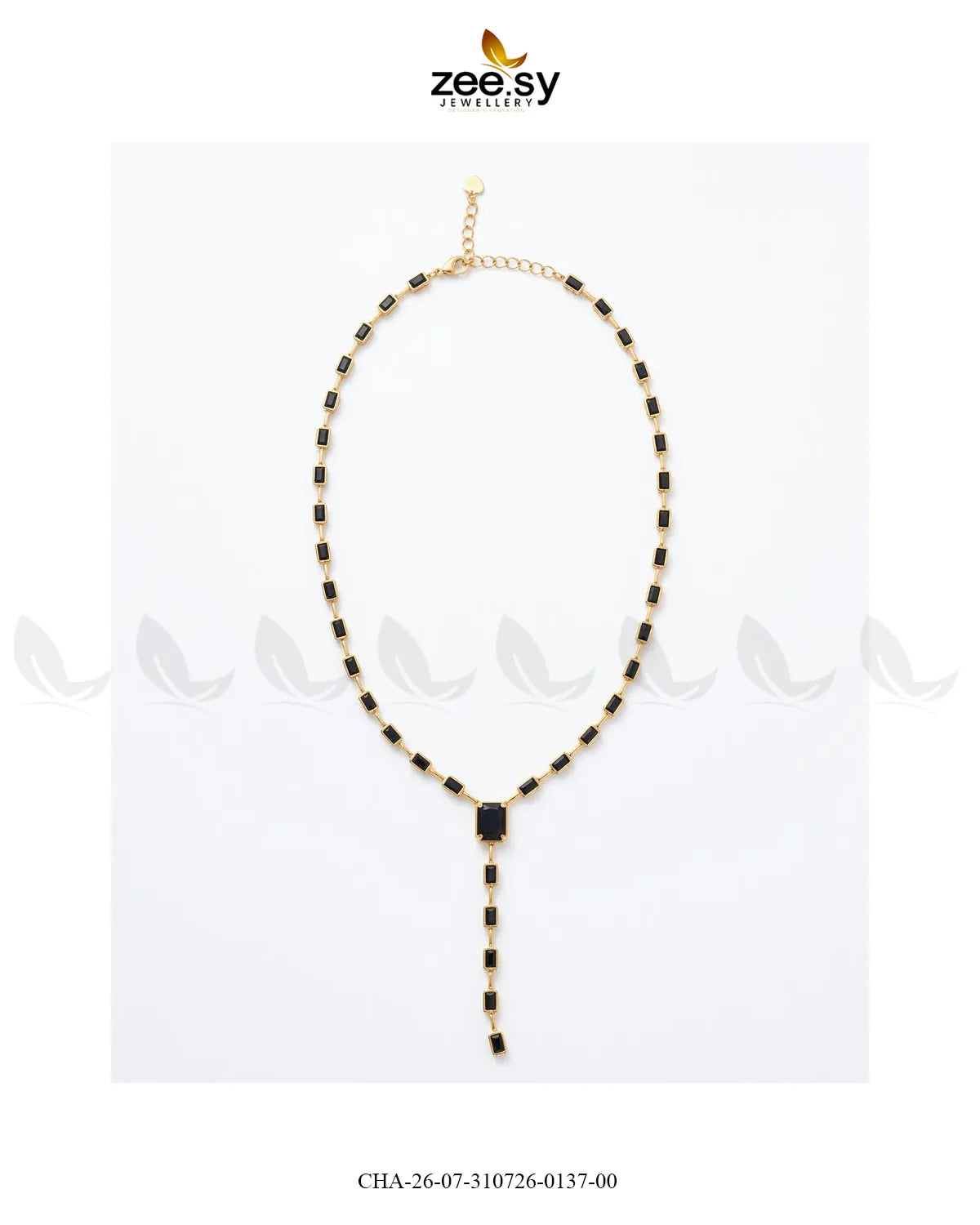 Modern Baguette Gemstone Y Chain