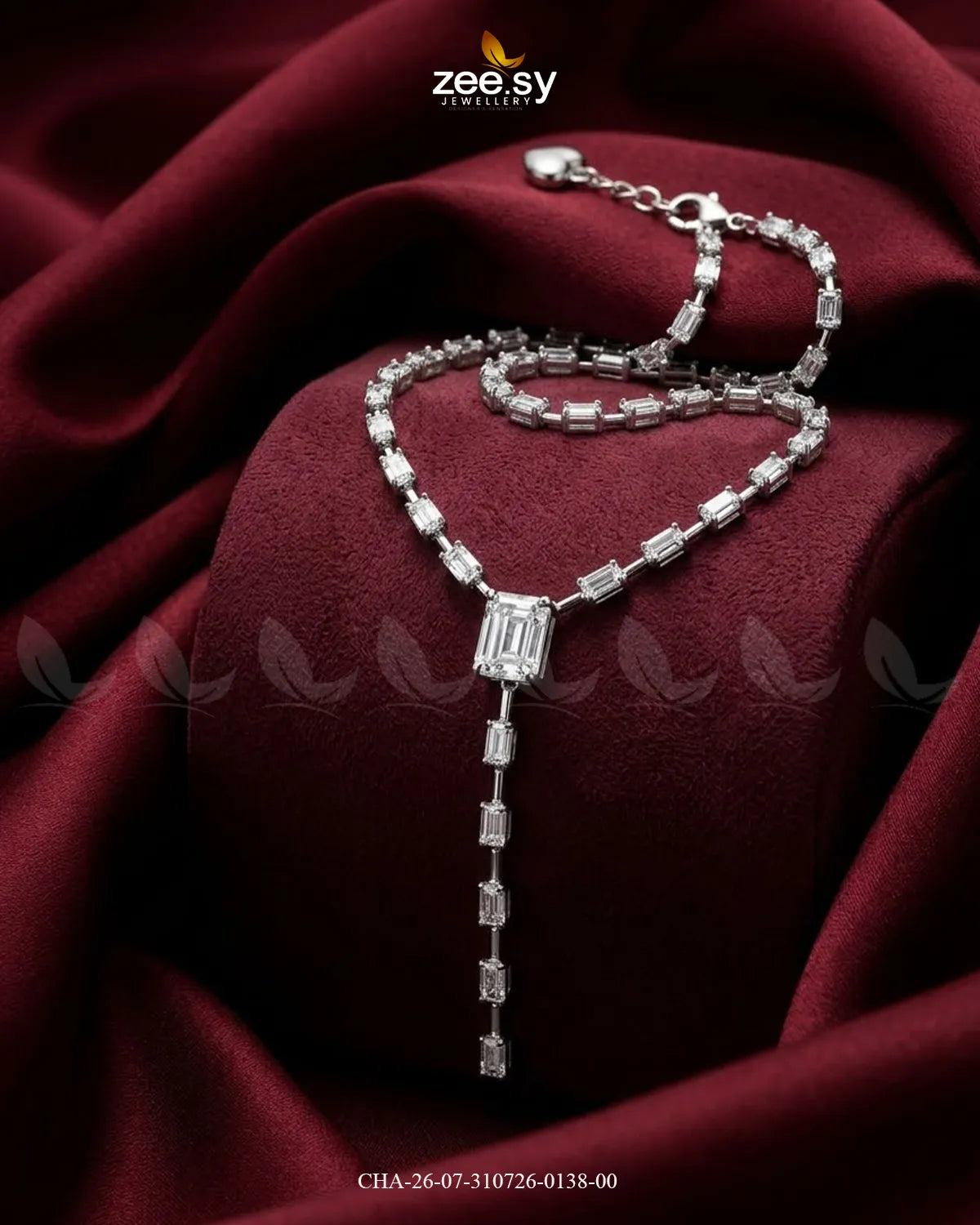Modern Baguette Gemstone Y Chain