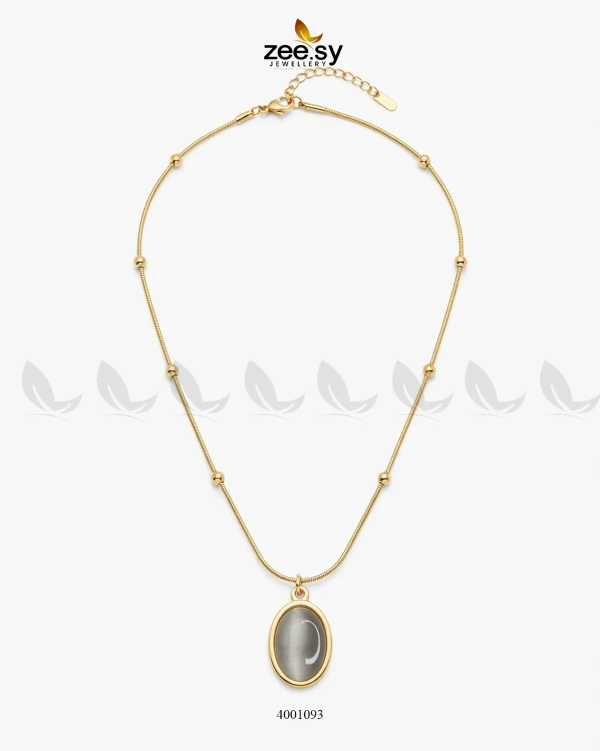 Modern Oval Cabochon Drop pendant
