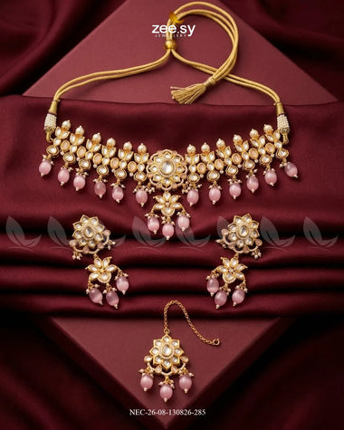 Modernist Sawtooth Pave Necklace Set