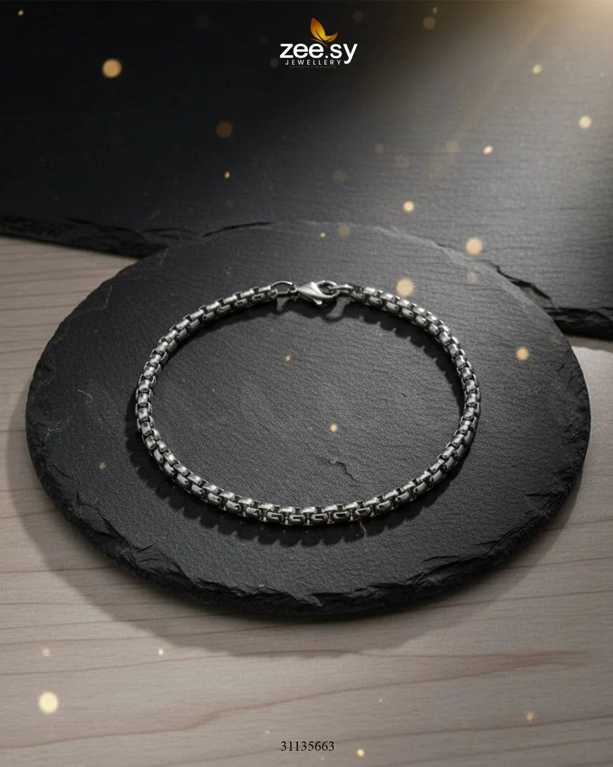 Mono Round Small Box Bracelet for Men - Zeesy.pk