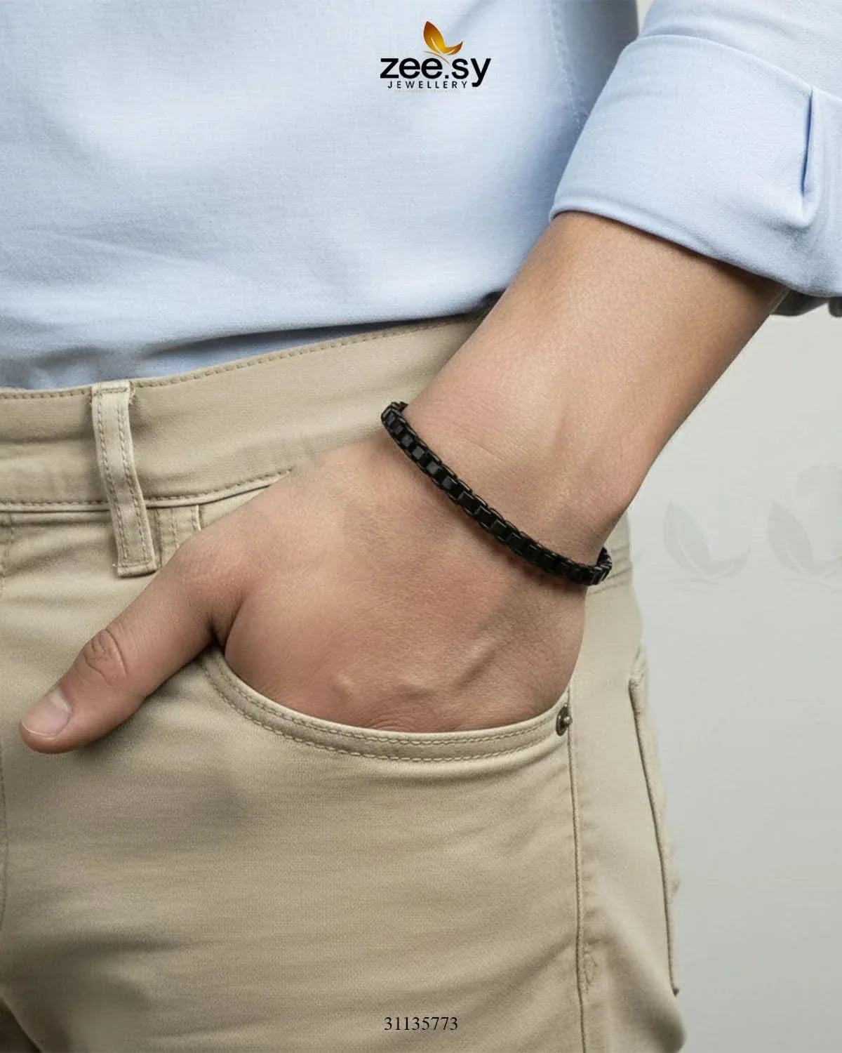 Mono Round Medium Box Bracelet for Men - Zeesy.pk