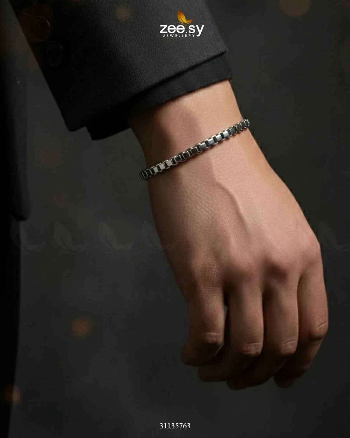 Mono Round Medium Box Bracelet for Men - Zeesy.pk