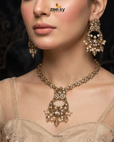 Moon Pearl Stone Necklace Set