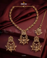 Moon Pearl Stone Necklace Set
