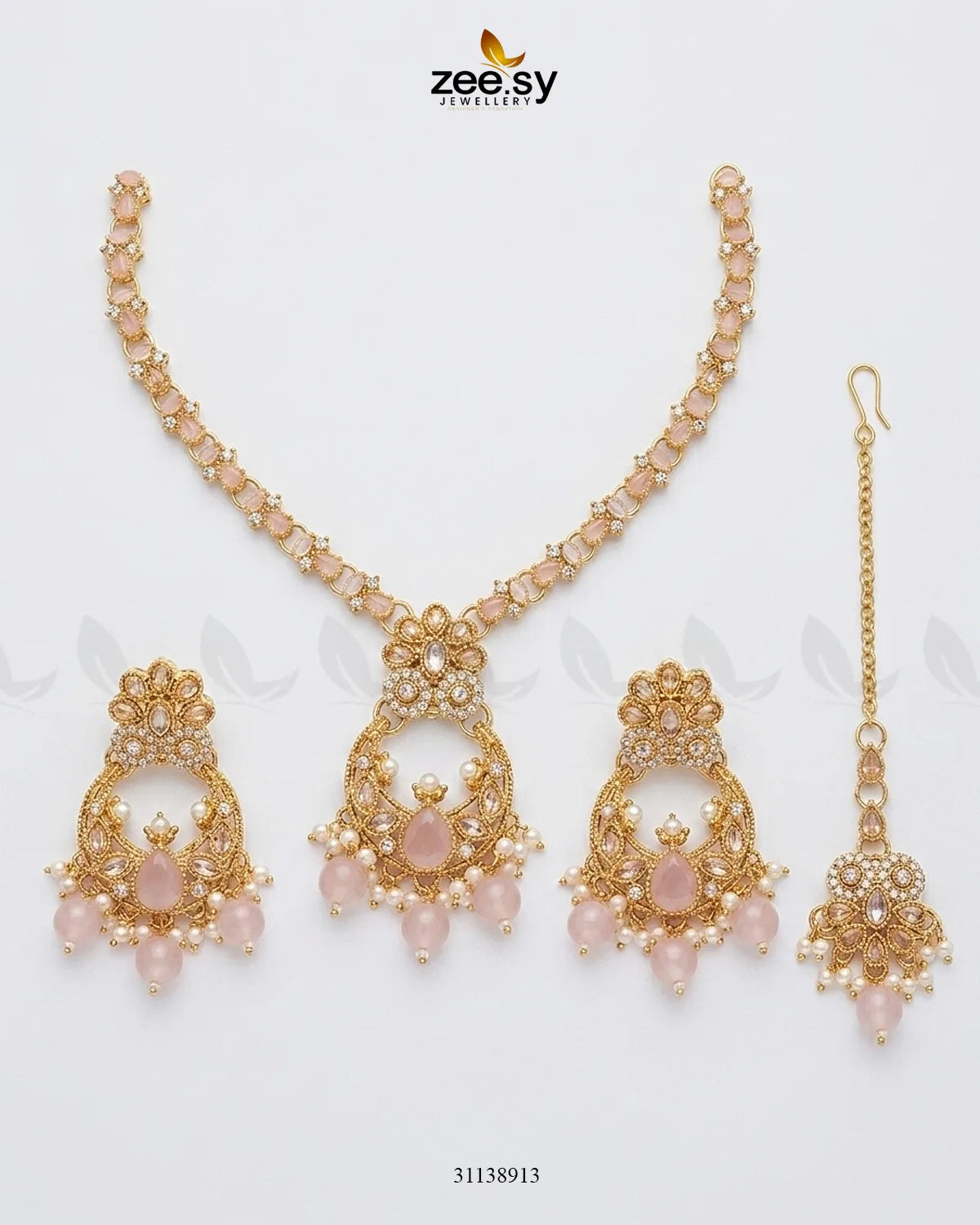 Moon Pearl Stone Necklace Set