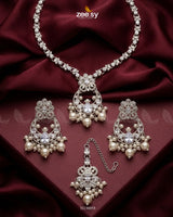 Moon Pearl Stone Necklace Set