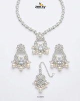 Moon Pearl Stone Necklace Set