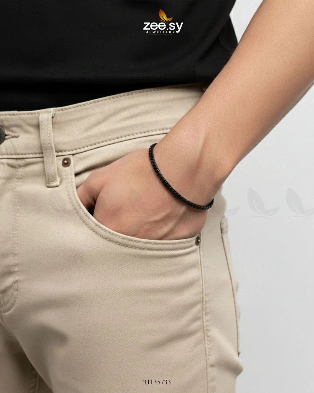 Moon Small Lace Bracelet for Men - Zeesy.pk