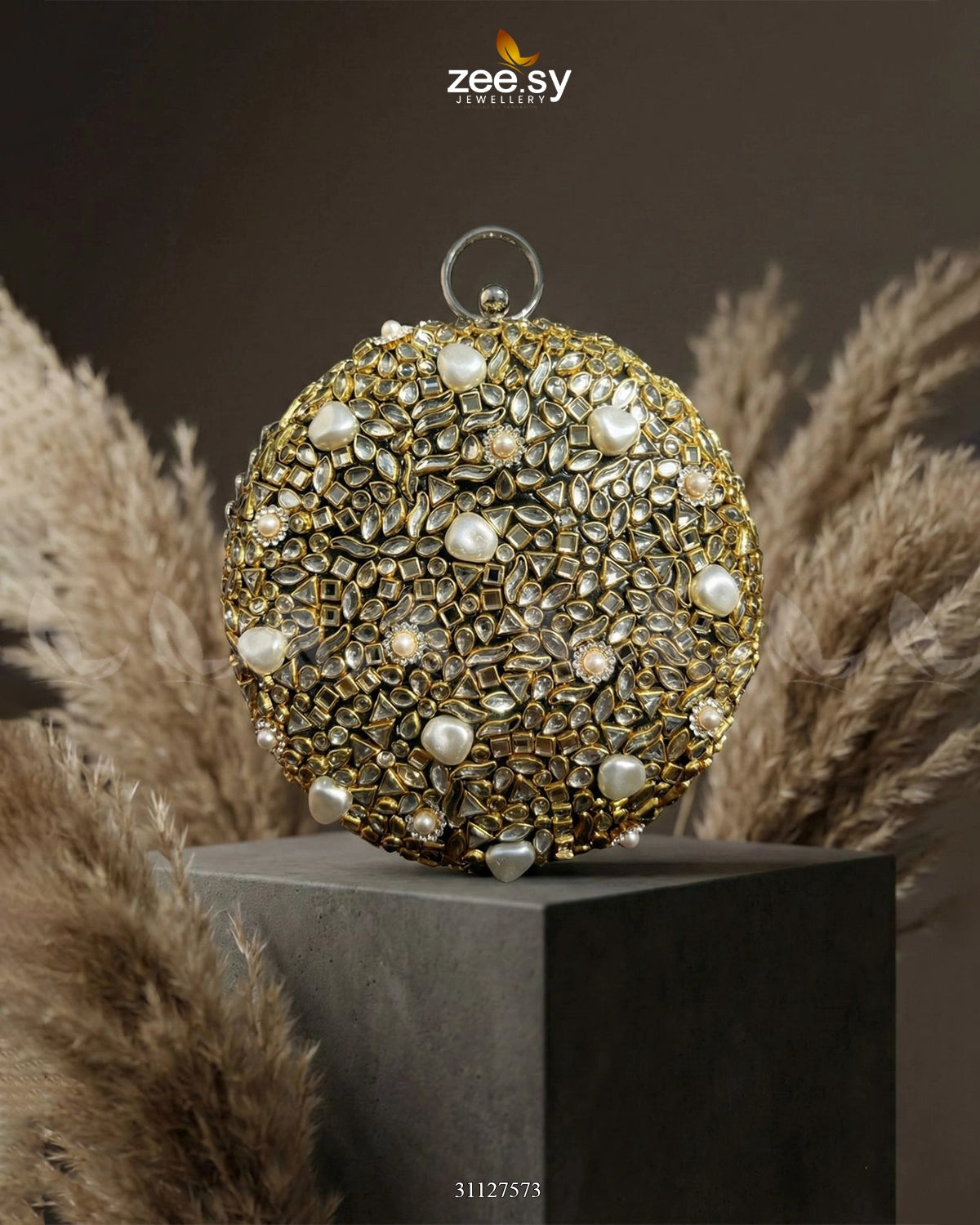 Moonlit Iridescent Bloom Clutch Bag - Zeesy Jewellery