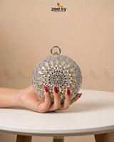 Moonlit Iridescent Bloom Clutch Bag - Zeesy Jewellery