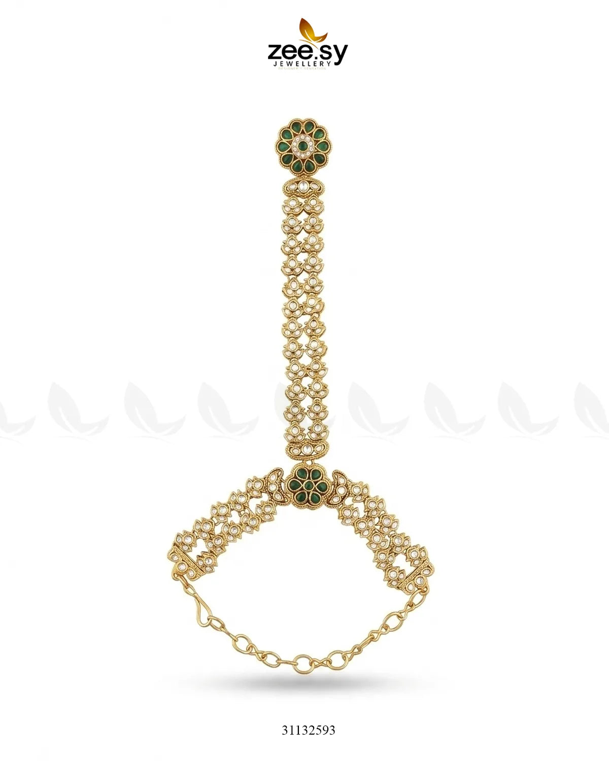 Mughal Floral Stone Anja Bracelet Bracelet - Zeesy Jewellery Pakistan | Premium Artificial & Imitation Jewellery
