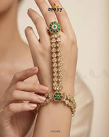 Mughal Floral Stone Anja Bracelet Bracelet - Zeesy Jewellery Pakistan | Premium Artificial & Imitation Jewellery