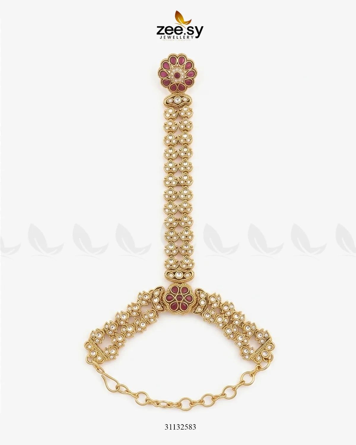 Mughal Floral Stone Anja Bracelet Bracelet - Zeesy Jewellery Pakistan | Premium Artificial & Imitation Jewellery