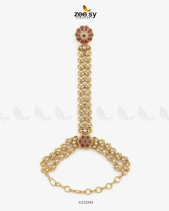 Mughal Floral Stone Anja Bracelet Bracelet - Zeesy Jewellery Pakistan | Premium Artificial & Imitation Jewellery