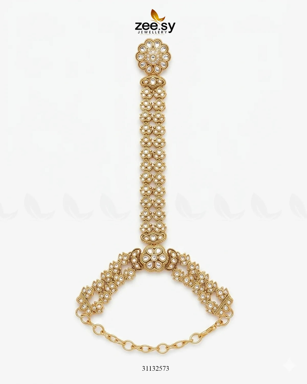 Mughal Floral Stone Anja Bracelet Bracelet - Zeesy Jewellery Pakistan | Premium Artificial & Imitation Jewellery
