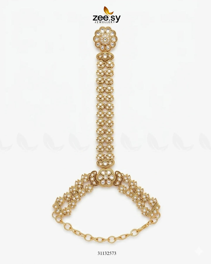 Mughal Floral Stone Anja Bracelet Bracelet - Zeesy Jewellery Pakistan | Premium Artificial & Imitation Jewellery