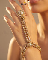 Mughal Floral Stone Anja Bracelet Bracelet - Zeesy Jewellery Pakistan | Premium Artificial & Imitation Jewellery