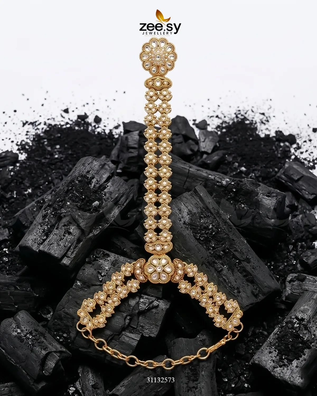 Mughal Floral Stone Anja Bracelet Bracelet - Zeesy Jewellery Pakistan | Premium Artificial & Imitation Jewellery