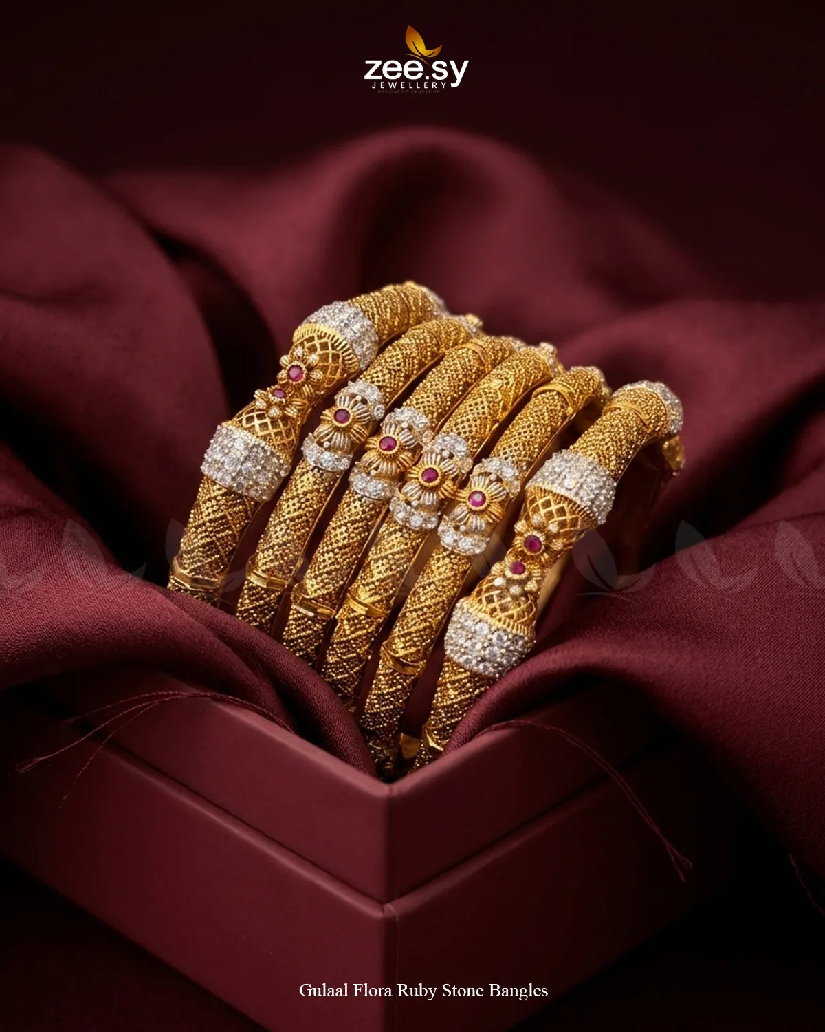 Mughlai Floral Karigari Bangles BANGLES - Zeesy Jewellery Pakistan | Premium Artificial & Imitation Jewellery