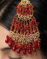 Nectarine Bloom Gems Bridal Set Bridal Set - Zeesy Jewellery Pakistan | Premium Artificial & Imitation Jewellery